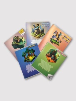 Тетрадь А5 "My Game", 18л, клетка, обл. мелов. картон + ВД-лак, mix