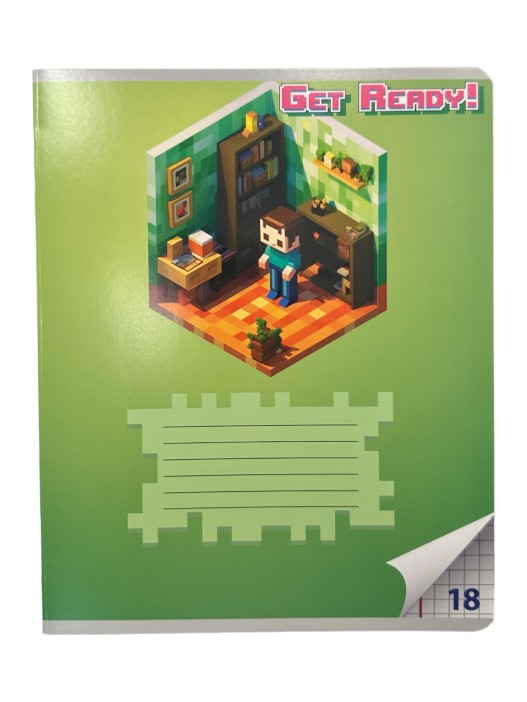 Тетрадь А5 &quot;My Game&quot;, 18л, клетка, обл. мелов. картон + ВД-лак, mix 