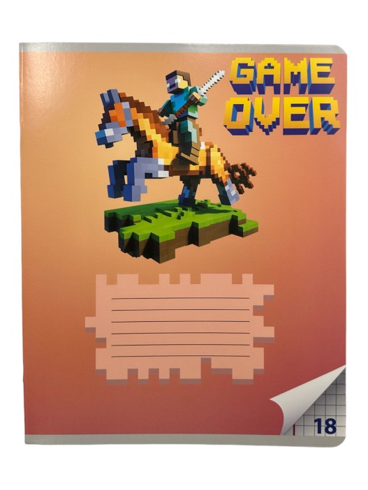 Тетрадь А5 &quot;My Game&quot;, 18л, клетка, обл. мелов. картон + ВД-лак, mix 