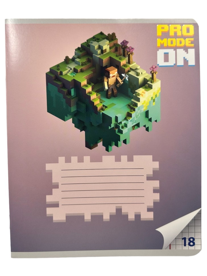 Тетрадь А5 "Моя Игра", 18л, клетка, обл мелов картон + ВД-лак, микс