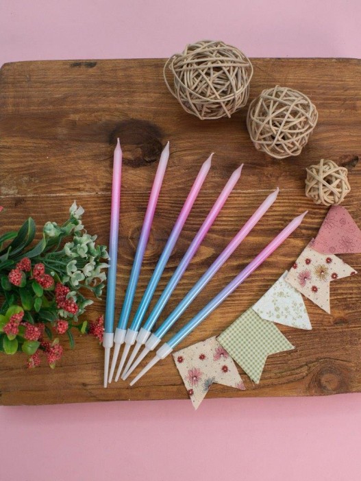 Набор свечей 6 шт. "Gradient glow", (16,5 см) 