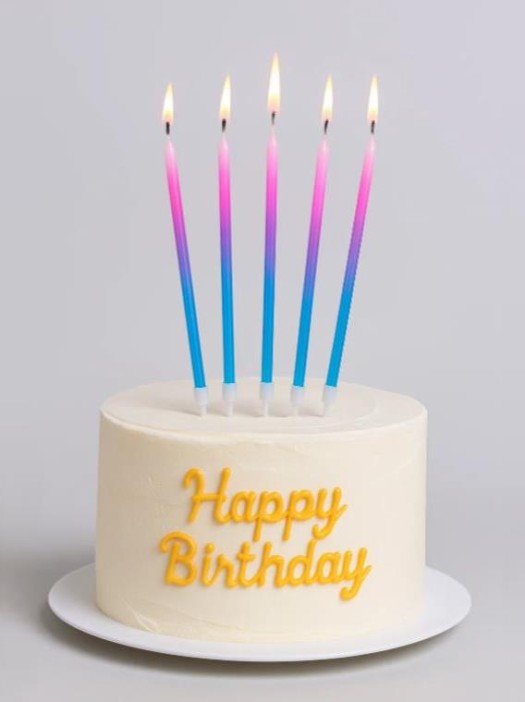 Набор свечей 6 шт. "Gradient glow", (16,5 см) 