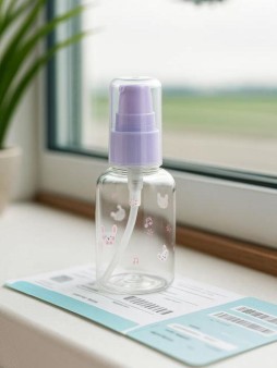 Дорожная бутылочка "Животные, зайчик", фиолетовая (50мл)