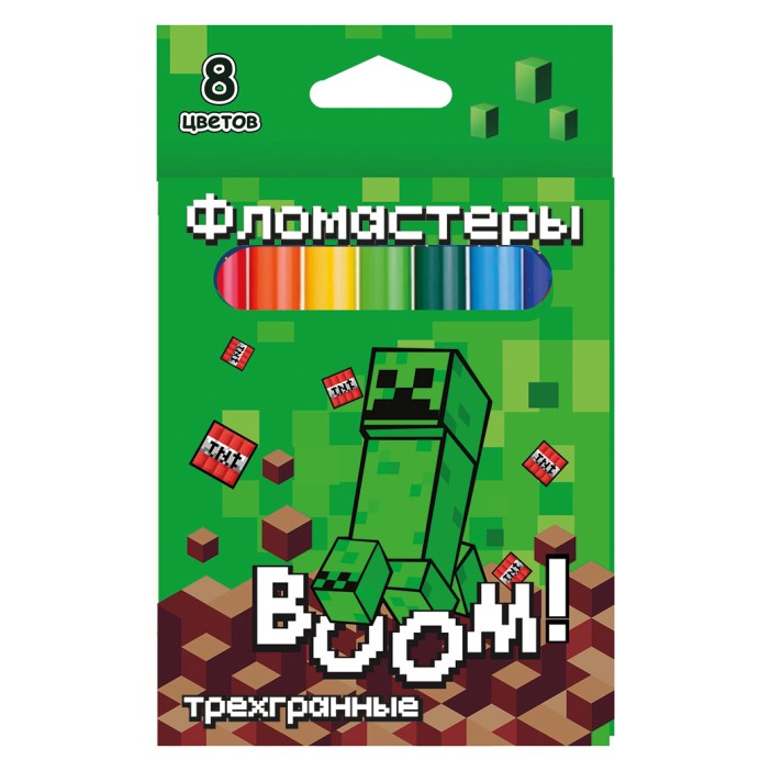 Фломастеры &quot;My Game&quot;, 8 цв., треугольные 