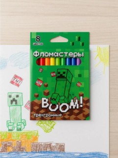 Фломастеры &quot;My Game&quot;, 8 цв., треугольные