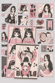 Наклейки &quot;Pink blank&quot;