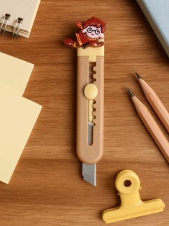 Нож канцелярский &quot;Школа магии&quot;, 9 мм, коричневый