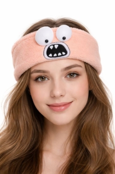 Повязка на голову GIRLY "Шокированный монстр", розовая
