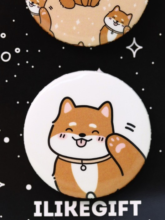 Набор значков 3 шт. iLikeGift Аниме «Shiba inu» 
