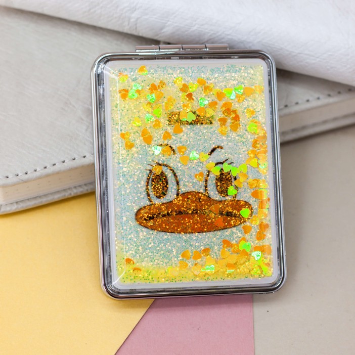 Зеркало-шейкер раскладное &quot;Animal duck&quot;, white (8*6 см) 