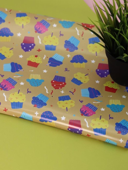 Упаковочная бумага «Donut Dazzle» 1 рулон, 50*70 см 