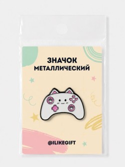 Значок металлический iLikeGift "Котджойстик"