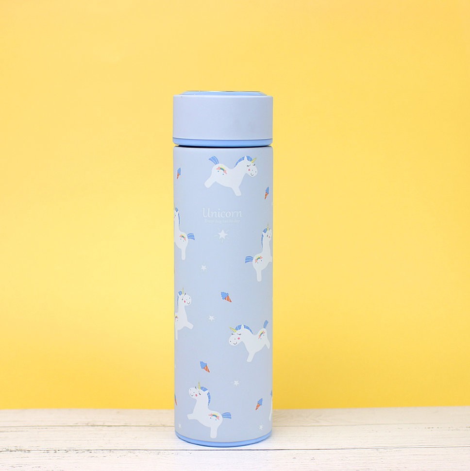 8723 Термос "Единорог", blue (500ml)