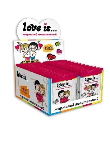 Набор мармелад жевательный “Любовь is” ЖуйМиксик "Холодок-малина" 20 шт