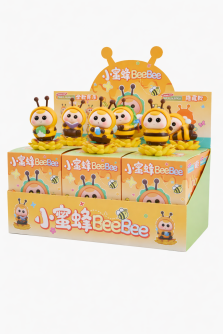 Вращающийся сувенир в сюрприз-упаковке «Bee honey», mix (7.5*7.1*10 см), шоубокс 8 шт.