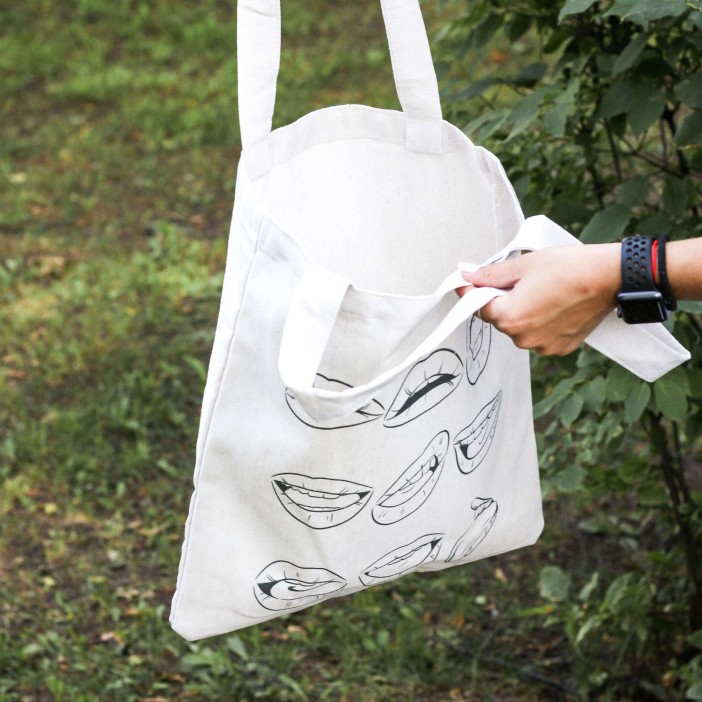 Эко-шоппер из 100% хлопка &quot;LIPS&quot; 