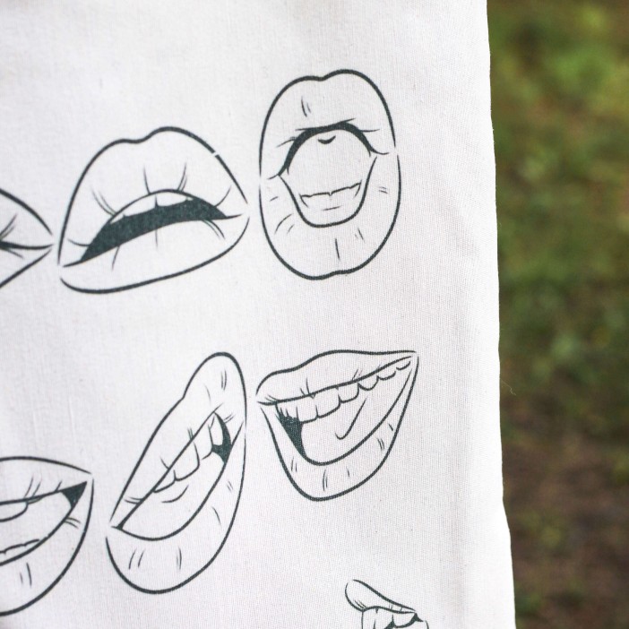 Эко-шоппер из 100% хлопка &quot;LIPS&quot; 