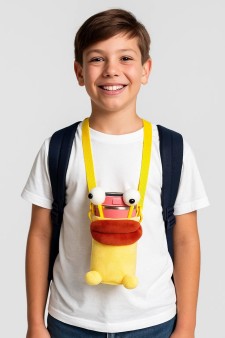 Футляр плюшевый для термоса "Bug-eye", yellow (14*10 см)