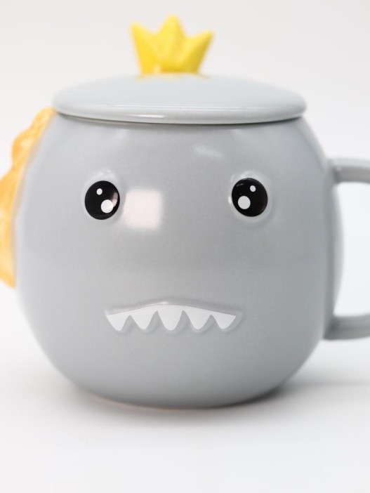 Кружка «Toothy dino», grey 