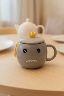 Кружка «Toothy dino», grey