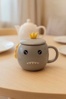 Кружка «Toothy dino», grey