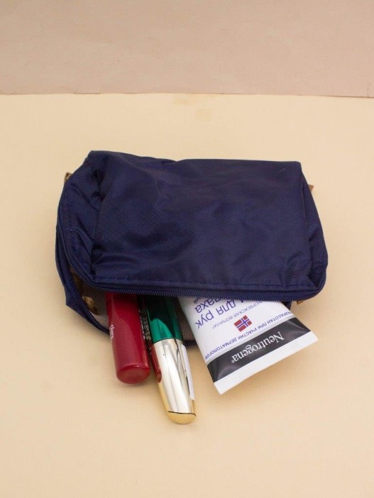 Косметичка - органайзер &quot;With bows&quot; blue, 11*15*7 см 