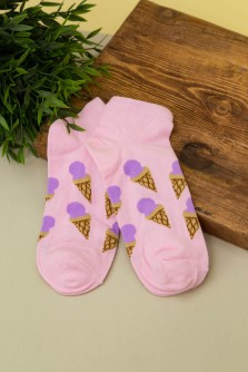 Носки женские "Ice cream horn", розовый, р. 35-40
