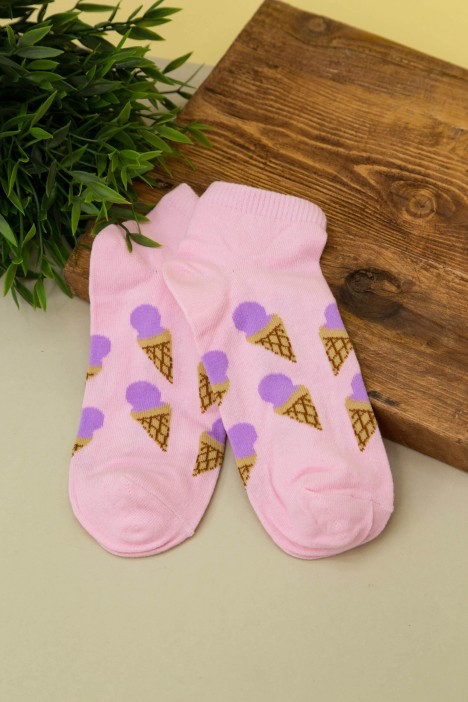 Носки женские "Ice cream horn", розовый, р. 35-40 