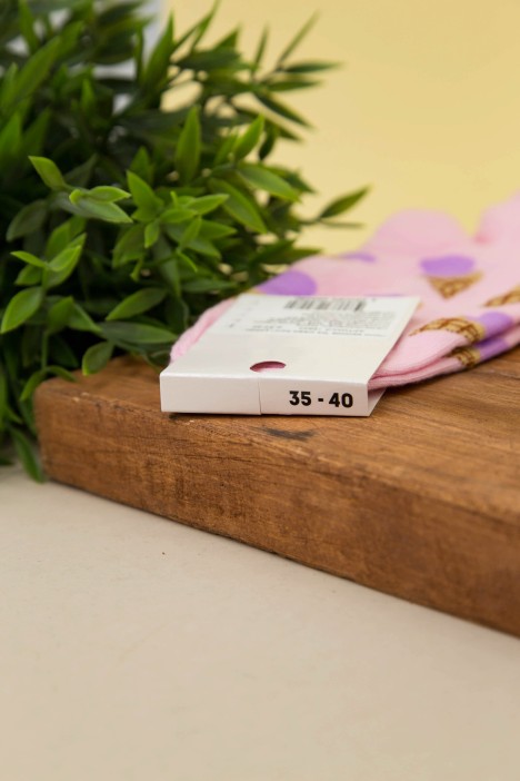 Носки женские "Ice cream horn", розовый, р. 35-40 