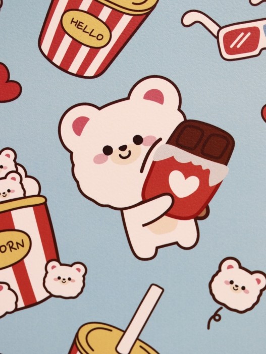 Блокнот (А5) &quot;Bear fastfood&quot;, blue (14.5х21 см) 