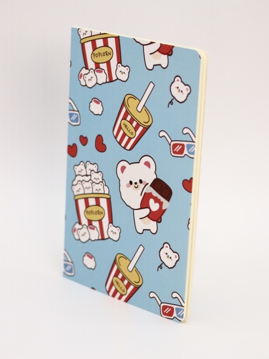 Блокнот (А5) &quot;Bear fastfood&quot;, blue (14.5х21 см) 