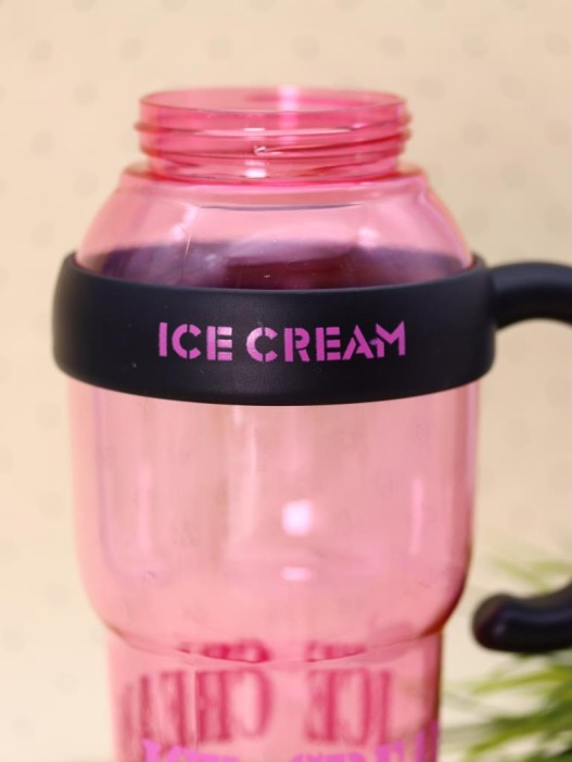 Бутылка с трубочкой &quot;Ice cream&quot; розовая, 1400 мл 