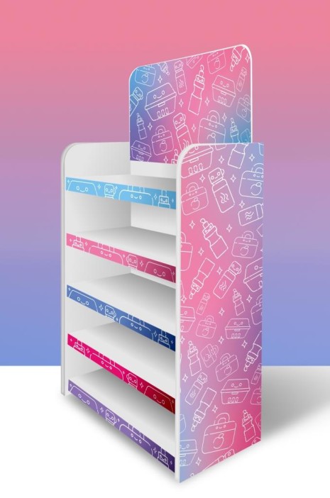 Стойка универсальная напольная &quot;Gradient&quot; 1890*870*375, 5 полок (+ топпер) 