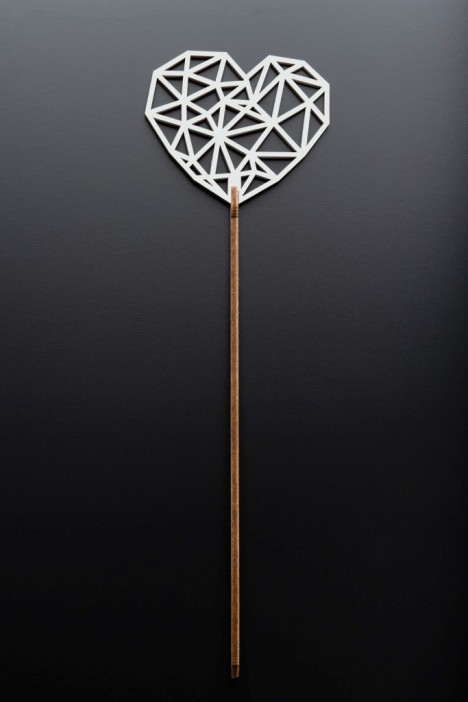 Топпер 5 шт &quot;Сердце&quot; №50, белый, фанера (80*66*4 мм) 