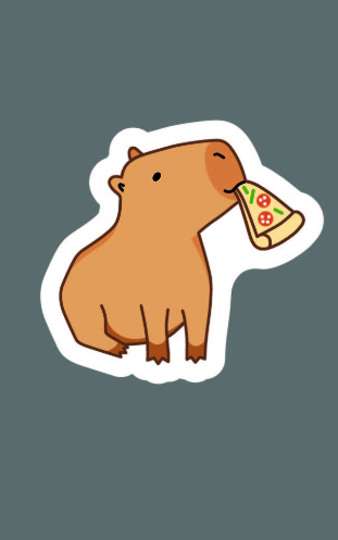 Брелок «Capybara pizza» 
