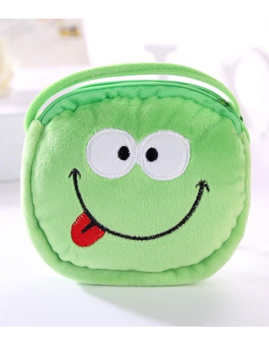 Сумочка плюшевая &quot;Funny frog&quot;, green (10*12,5 см) 
