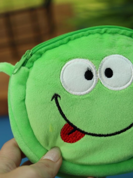 Сумочка плюшевая &quot;Funny frog&quot;, green (10*12,5 см) 