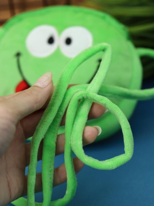 Сумочка плюшевая &quot;Funny frog&quot;, green (10*12,5 см) 