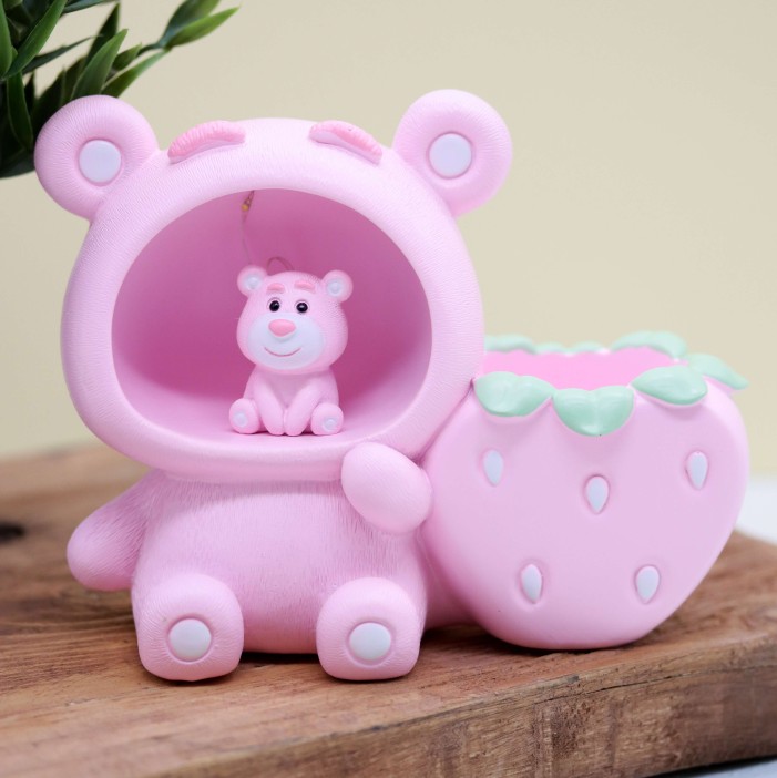 Подставка для канцелярских принадлежностей «Strawberry bear», pink 