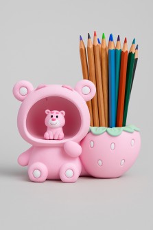 Подставка для канцелярских принадлежностей «Strawberry bear», pink