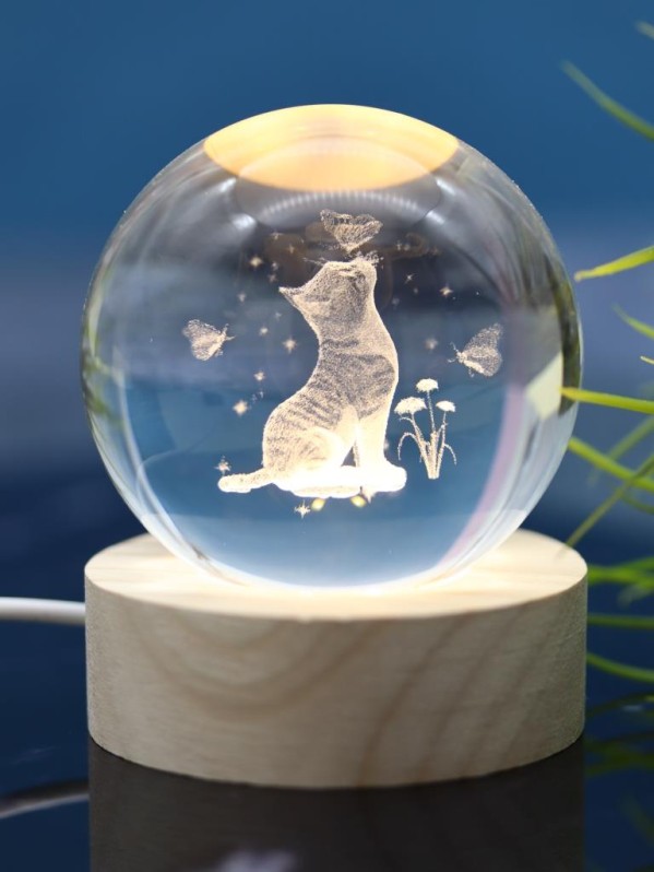 Ночник 3D iLikeGift "Поцелуй бабочки" (6 см)