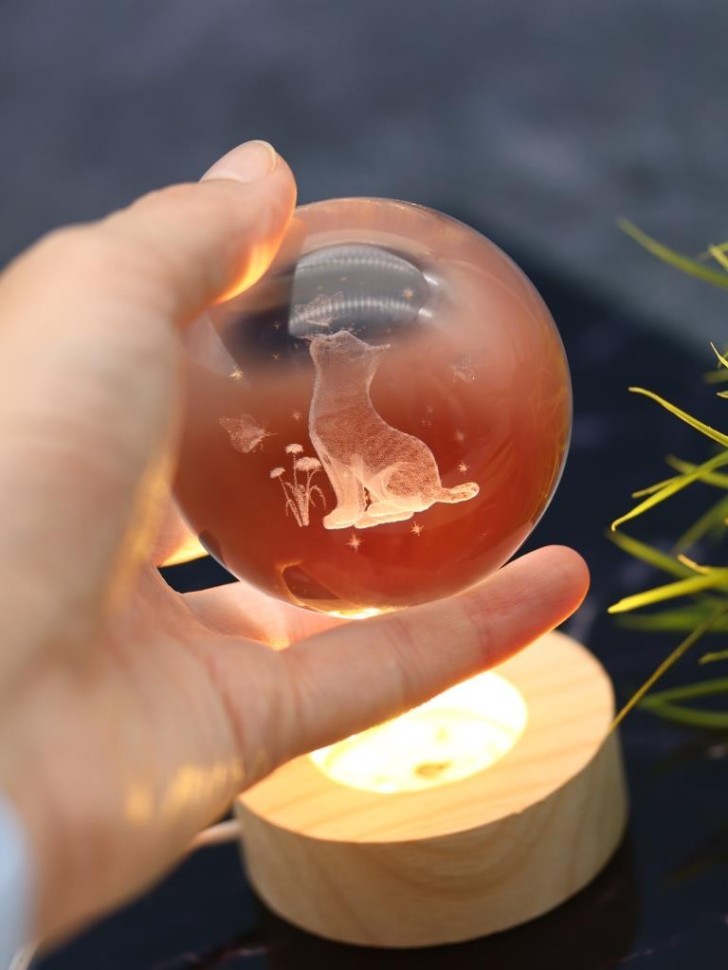 Ночник 3D iLikeGift "Поцелуй бабочки" (6 см)
