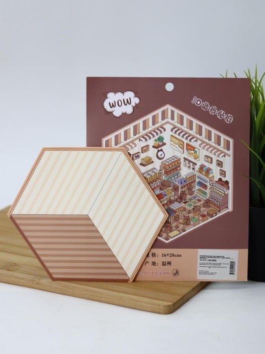 Наклейки+пинцет для творчества румбокс "Капибара магазин", коричневые (16*20 см) 