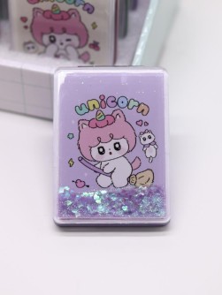 Зеркало шейкер раскладное "Unicorn", фиолетовое, 8*6 см