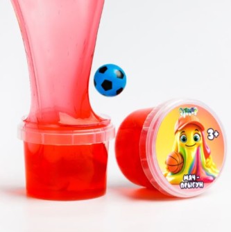 Слайм "Стекло Мяч-Прыгун", красный (90гр)