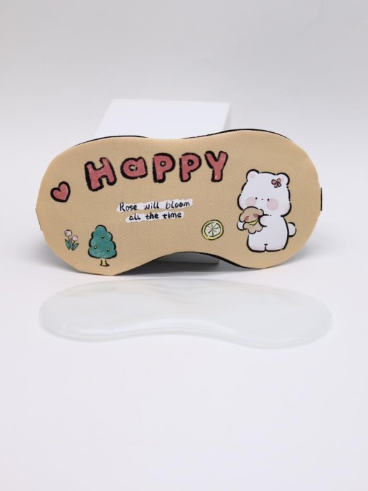 Маска для сна гелевая &quot;Happy travel&quot;, beige 