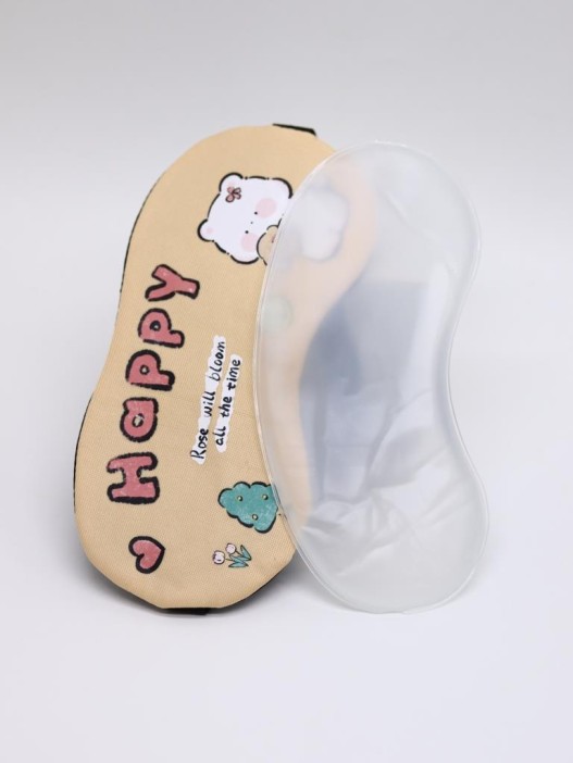 Маска для сна гелевая &quot;Happy travel&quot;, beige 