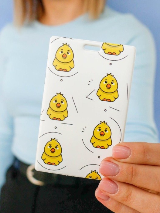 Держатель для карт «Crazy duck», white (6,5 х 10,4 см) 