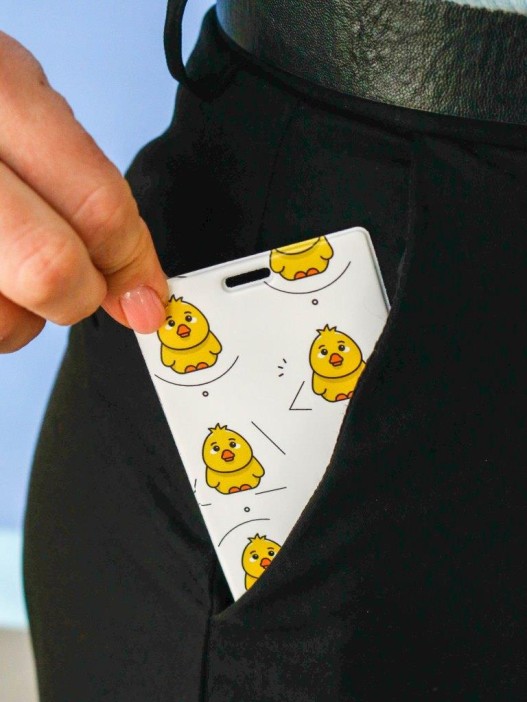 Держатель для карт «Crazy duck», white (6,5 х 10,4 см) 