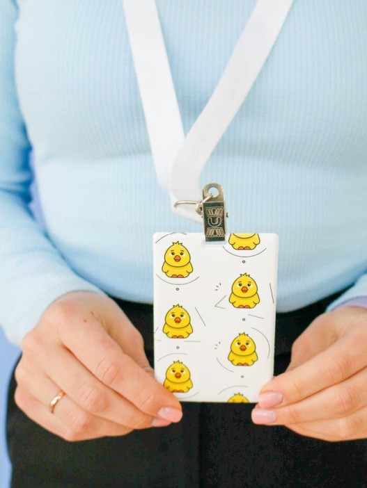 Держатель для карт «Crazy duck», white (6,5 х 10,4 см) 